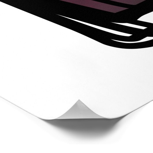 Groeten uit Philydion: Abstract zwart-wit Poster (Hoek)