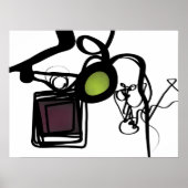 Groeten uit Philydion: Abstract zwart-wit Poster (Voorkant)