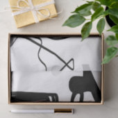 Groeten uit Philydion: Abstract Zwart & Wit Tissuepapier (Geschenk)