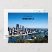 Groeten uit Pittsburgh Briefkaart (Voorkant / Achterkant)