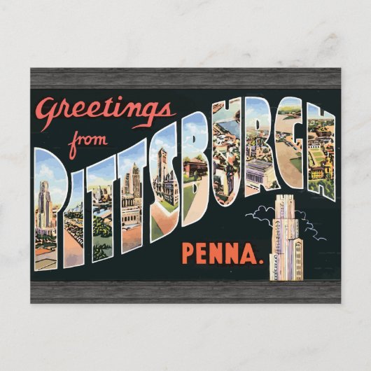 Groeten uit Pittsburgh Penna, Briefkaart (Voorkant)