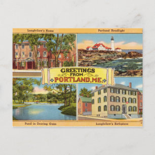 groeten uit Portland, Maine Briefkaart