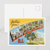Groeten uit Providence, Rhode Island Travel Briefkaart (Voorkant / Achterkant)