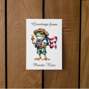 Groeten uit Puerto Rico Coqui Frog Boricua Briefkaart