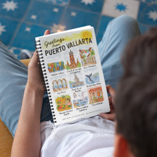 Groeten uit Puerto Vallarta   Aquarel Reis Notitieboek