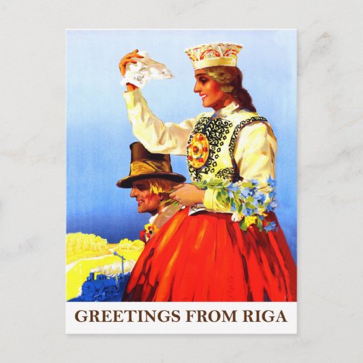 Groeten uit Riga, Letland Briefkaart (Voorkant)