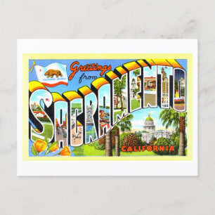 groeten uit Sacramento, Californië, Briefkaart