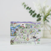 Groeten uit Sacramento, Californië! Briefkaart (Staand voorkant)