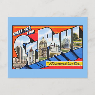  groeten uit Saint (St.) Paul Minnesota Briefkaart