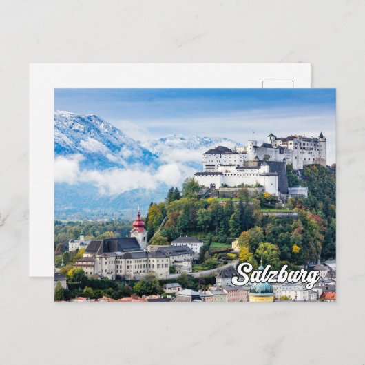 Groeten uit Salzburg, Oostenrijk Briefkaart (Voorkant / Achterkant)