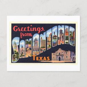  groeten uit San Antonio, Texas Briefkaart