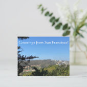 Groeten uit San Francisco.Feestdagen briefkaart (Staand voorkant)