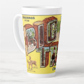 Groeten uit Santa Cruz Big Bomen Latte Mok (Linkerhoek)