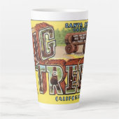 Groeten uit Santa Cruz Big Bomen Latte Mok (Voorkant)