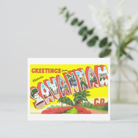 groeten uit Savannah, Georgia, Briefkaart (Staand voorkant)