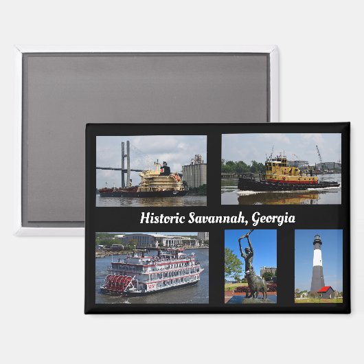 Groeten uit Savannah Georgia Magneet (Voorkant / Achterkant)