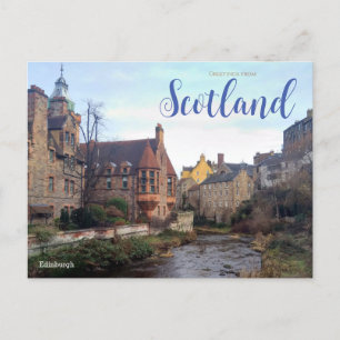Groeten uit Schotland Edinburgh Ansichtkaart Briefkaart