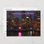 Groeten uit Seattle. Briefkaart (Voorkant / Achterkant)