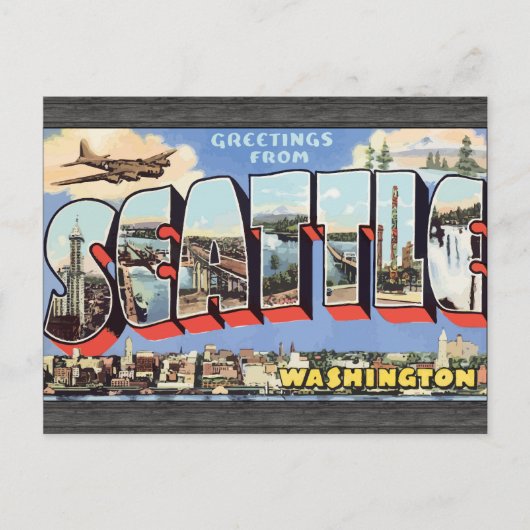 Groeten uit Seattle Washington, Briefkaart (Voorkant)