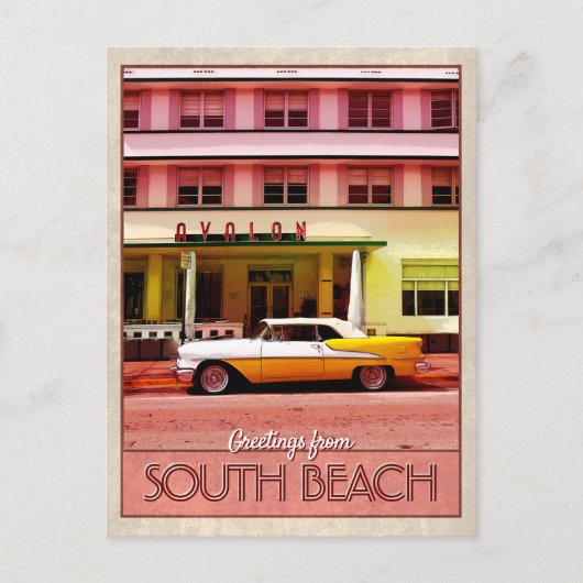 Groeten uit South Beach Briefkaart (Voorkant)