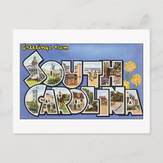 Groeten uit South Carolina Briefkaart (Voorkant)