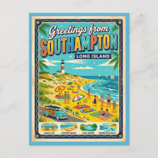 Groeten uit Southampton Long Island NY Briefkaart