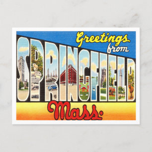Groeten uit Springfield, Massachusetts Travel Briefkaart