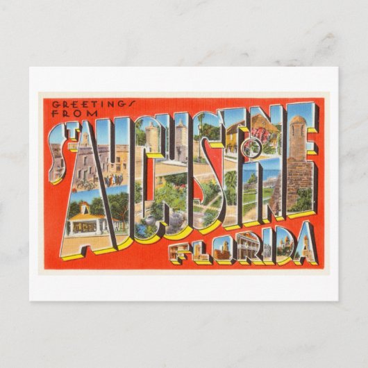 groeten uit St. Augustine, Florida Briefkaart (Voorkant)