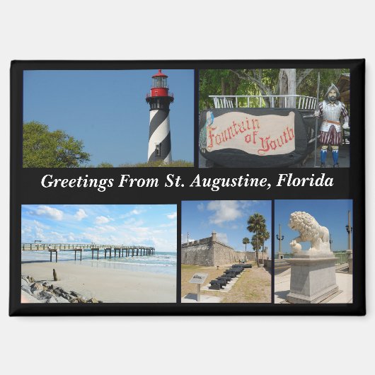 Groeten uit St. Augustine, Florida Magnet Magneet (Voorkant)