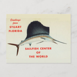 Groeten uit Stuart, Florida, Sailfish Center Briefkaart