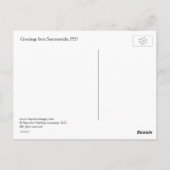 Groeten uit Summerside, PEI! Briefkaart (Achterkant)