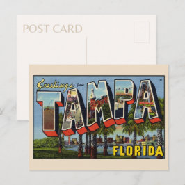 Groeten uit Tampa Florida Oude Ansichtkaart Briefkaart