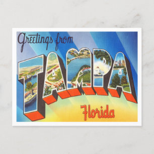 Groeten uit Tampa, Florida Vintage Travel Briefkaart