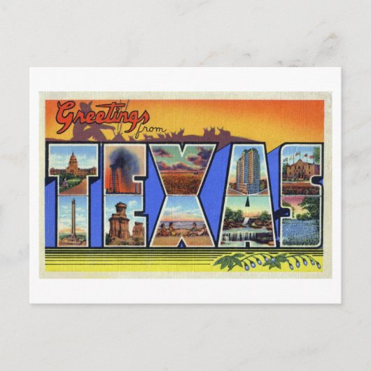 groeten uit Texas Briefkaart (Voorkant)