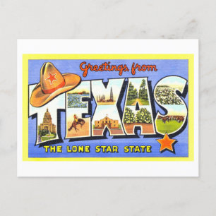  groeten uit Texas, de Lone Star State Briefkaart