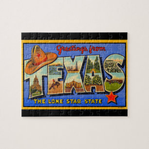 Groeten uit Texas: Lone Star State Puzzle Legpuzzel
