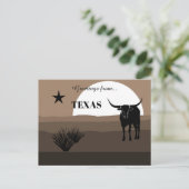 Groeten uit Texas State Earth Tones Briefkaart (Staand voorkant)
