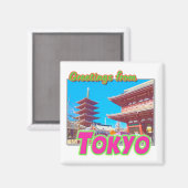 "Groeten uit Tokio" Magnet Magneet (Voorkant / Achterkant)