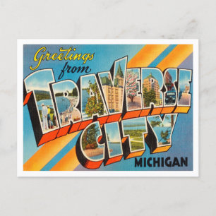 Groeten uit Traverse City, Michigan Travel Briefkaart