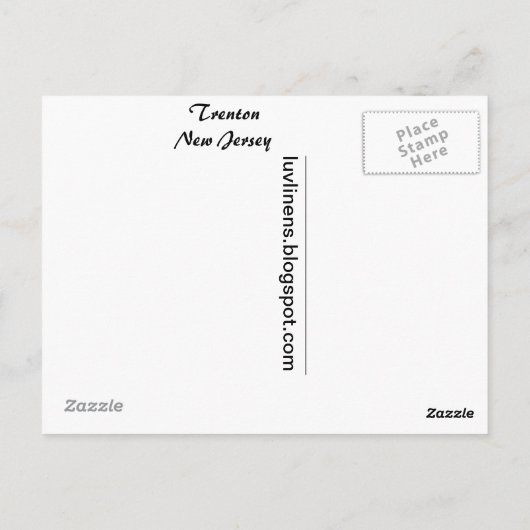 Groeten uit Trenton, New Jersey Briefkaart (Achterkant)