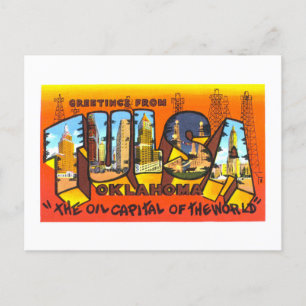  groeten uit Tulsa, Oklahoma, Briefkaart