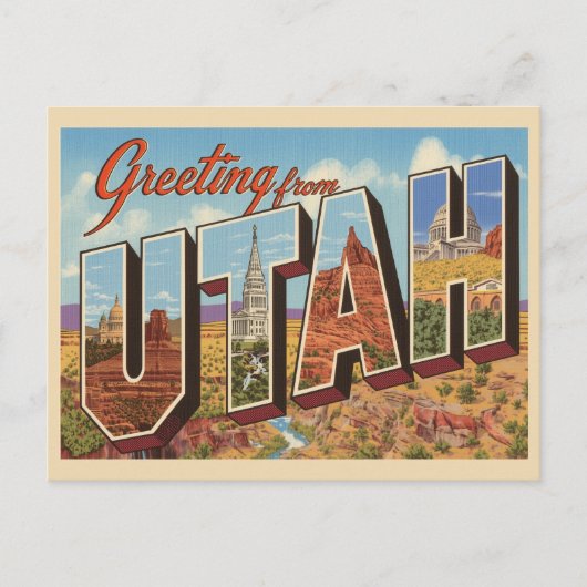  groeten uit Utah Briefkaart (Voorkant)