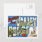 Groeten uit Valley Forge Pennsylvania US City Briefkaart (Voorkant / Achterkant)