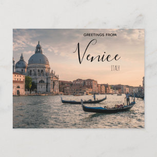 Groeten uit Venetië Italië Gondel Ansichtkaart Briefkaart