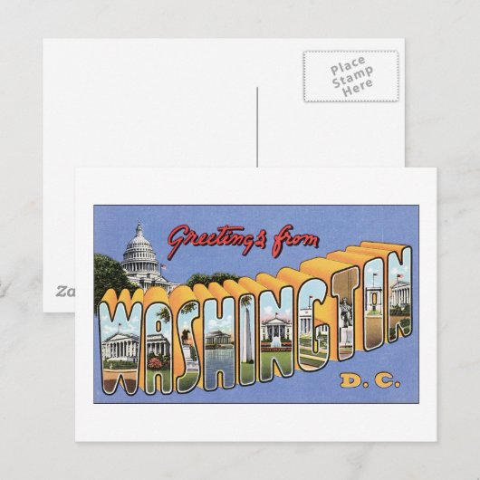 Groeten uit Washington, DC Briefkaart (Voorkant / Achterkant)
