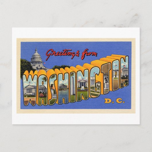  groeten uit Washington DC Briefkaart (Voorkant)