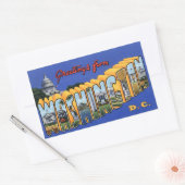Groeten uit Washington DC! Rechthoekige Sticker (Envelop)