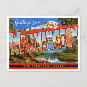 Groeten uit Washington, de Evergreen staat Briefkaart