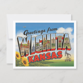  groeten uit Wichita, Kansas Briefkaart