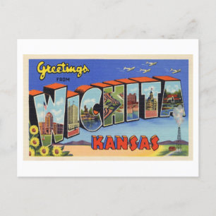  groeten uit Wichita, Kansas Briefkaart
